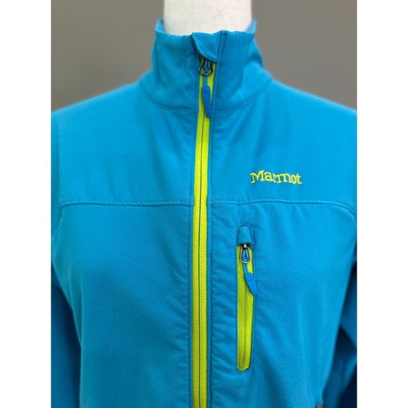 Marmot Womens Tempo Active Jacket Blue Sea Waterproof Adventure Sz Medium EUC - Picture 6 of 16